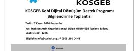 KOSGEB Kobi Dijital Dönüşüm Destek Programı Bilgilendirme Toplantısı